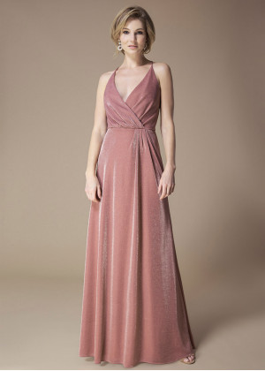 Halter Neck Musk Jersey Bridesmaid Dress